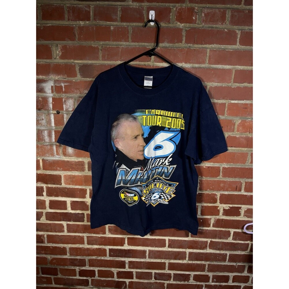 Vintage Y2K Mark Martin Shirt NASCAR Farewell Tour 2005 Tribute Adult XL